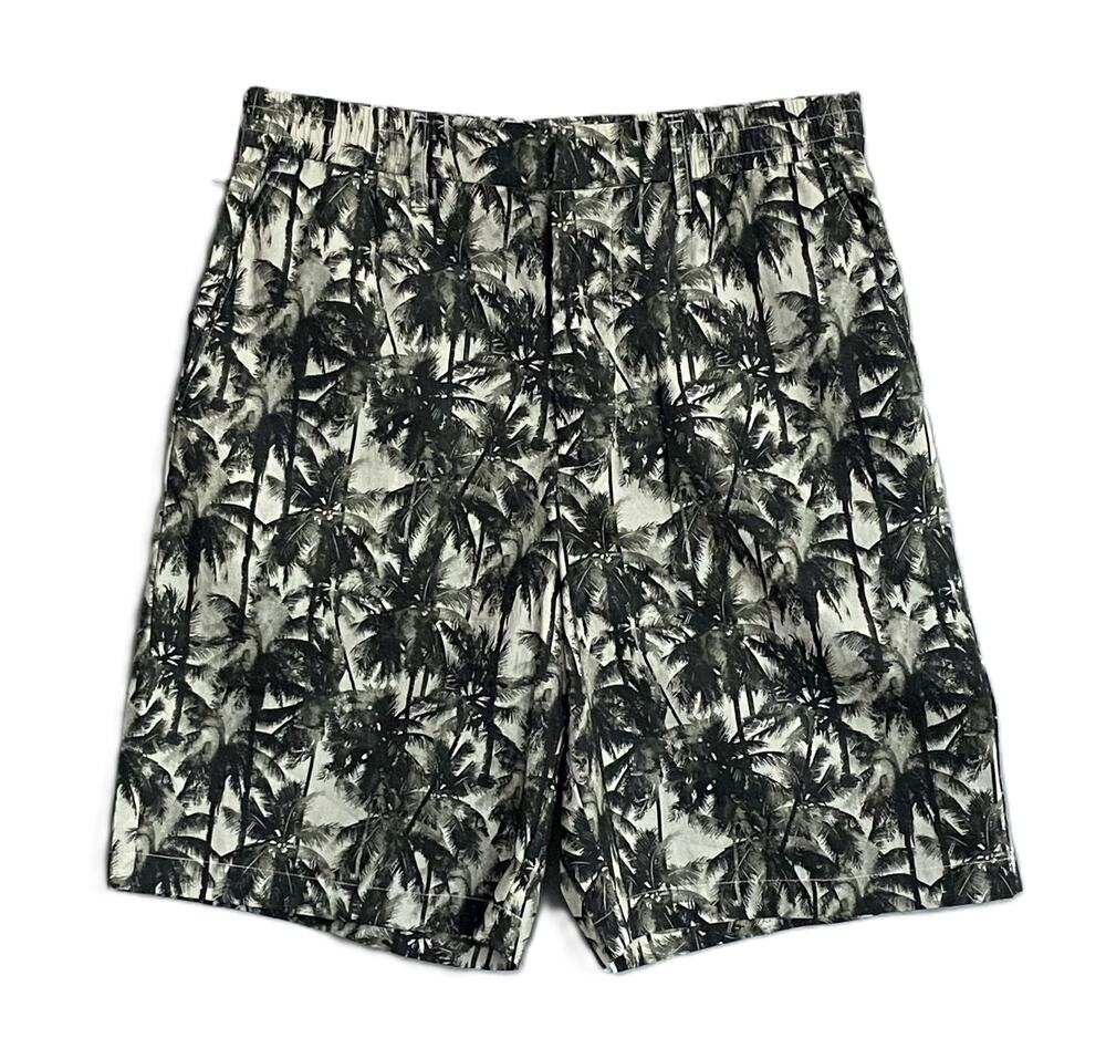 Armani Exchange Shorts Men's 36W Cotton Bermuda Shorts Green Tropical Print NWT